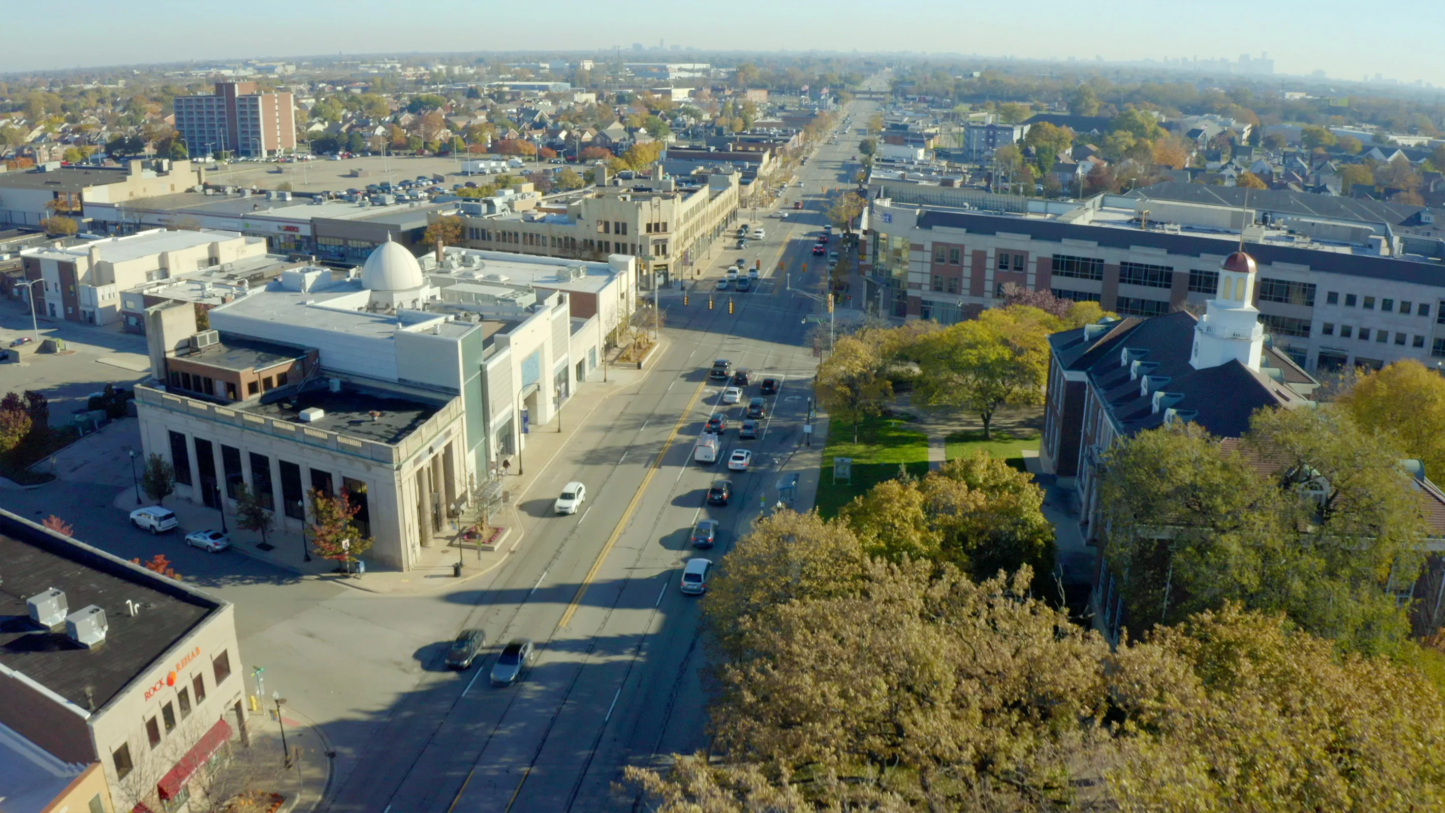 East Downtown Dearborn drone photo
